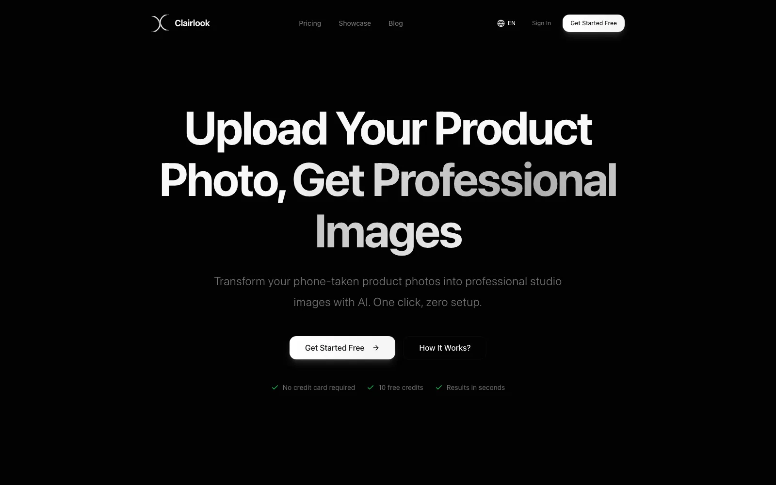 Clairlook, Landing page